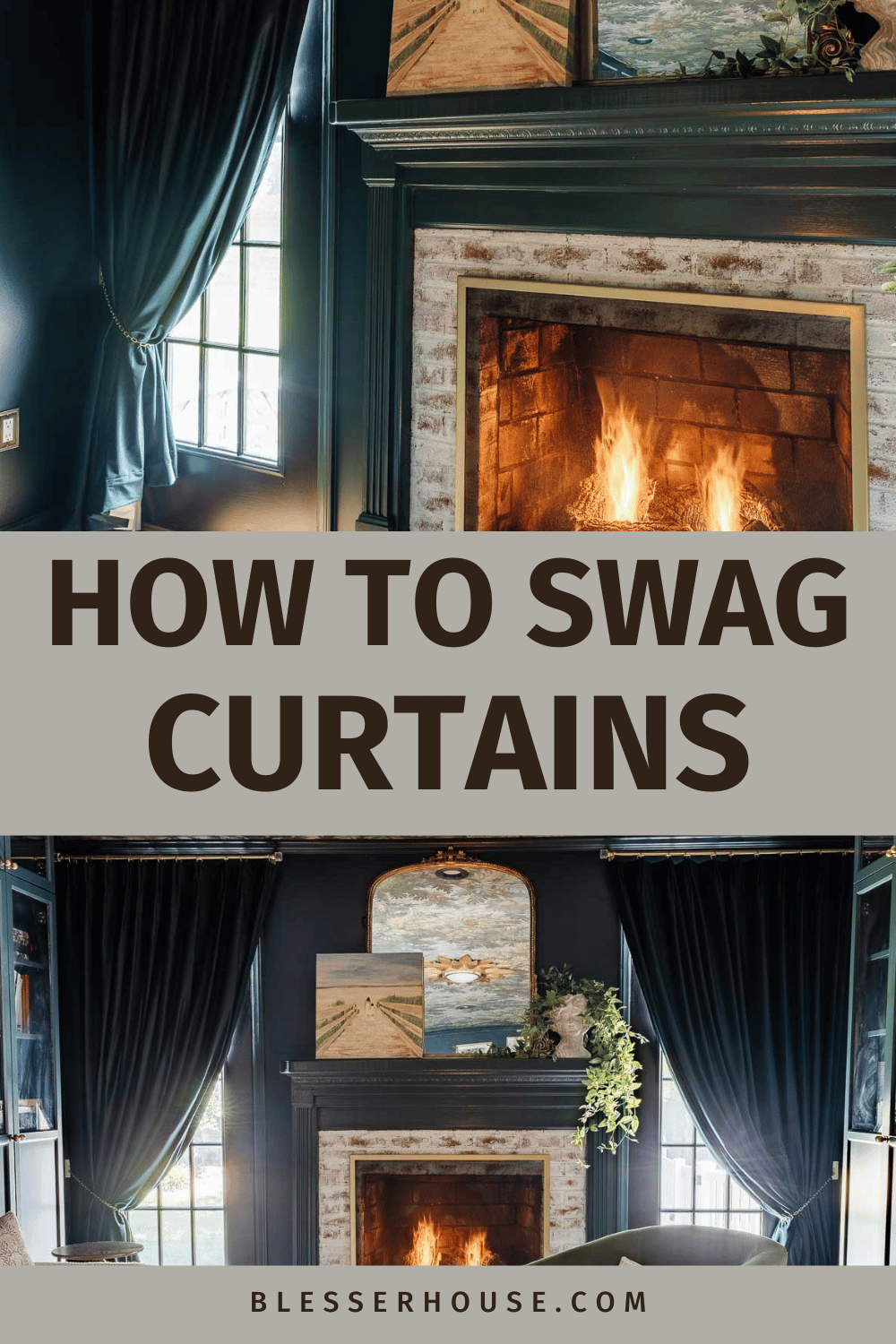 vintage home theater curtains and how to swag drapes